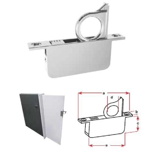 Concealed Door Ring Pull - Cast Stainless Steel - 85 x 12mm